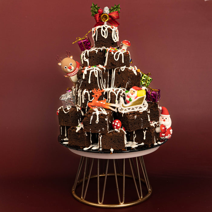 Christmas Nutella Stacked Brownies