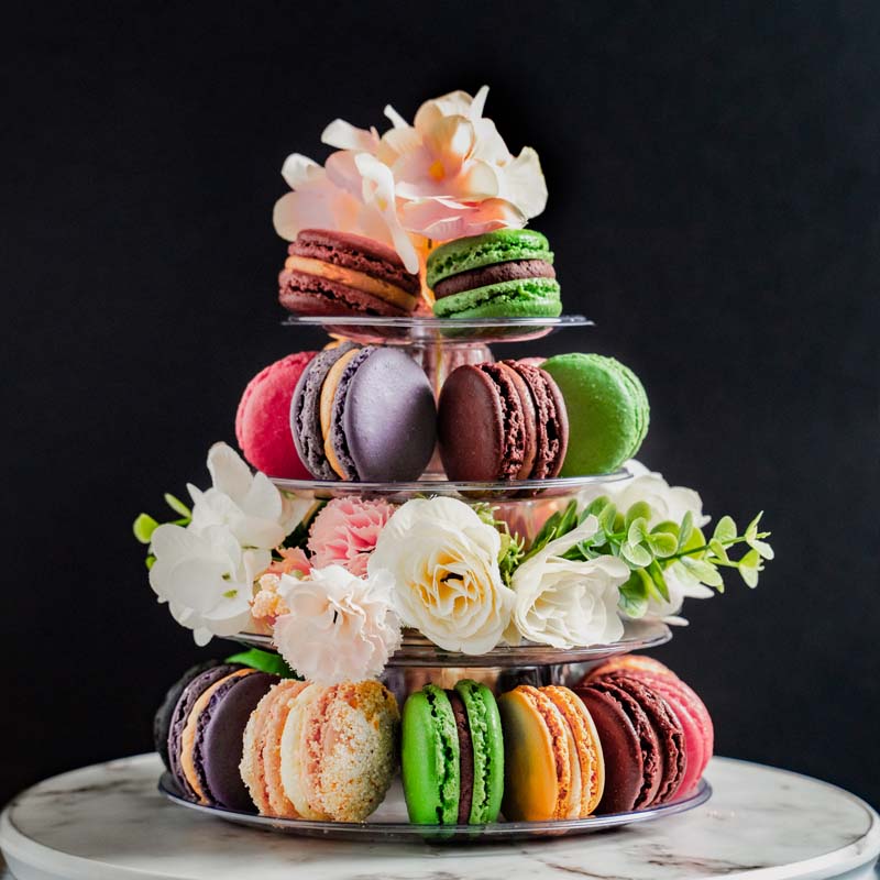 Macaron & Flower Tower Elevete Patisserie