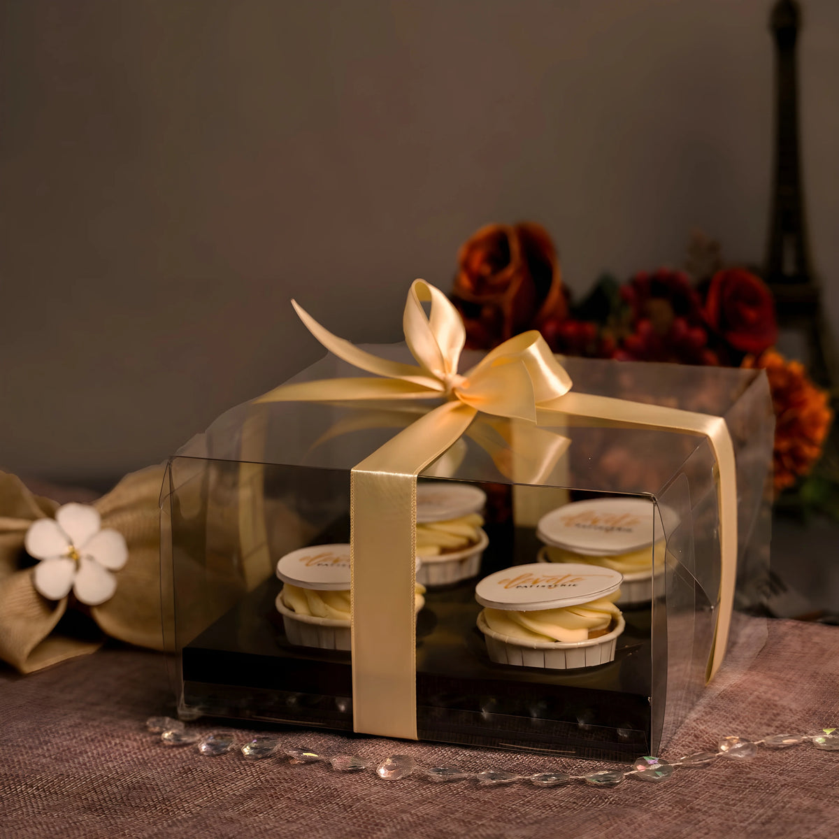Custom Edible Image Box of 4 Cupcakes (10 units)