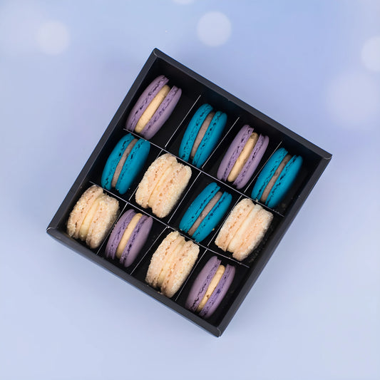 Assorted Macarons - Box Of 12 Blue Moon