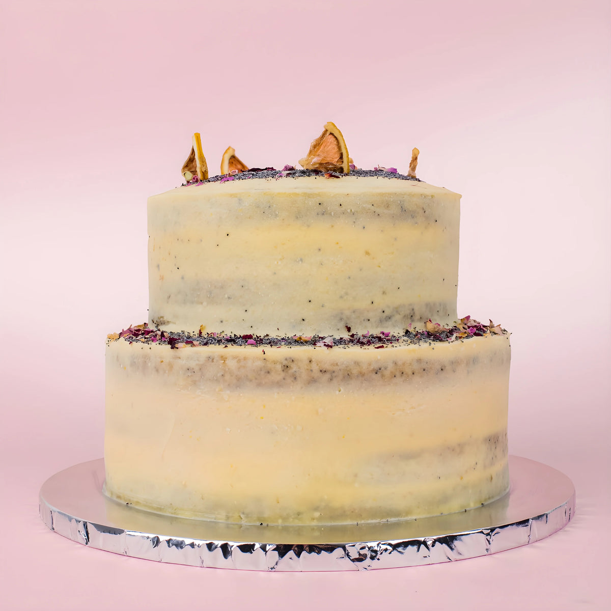 Lemon Poppyseed 2-Tier Cake (4kg)