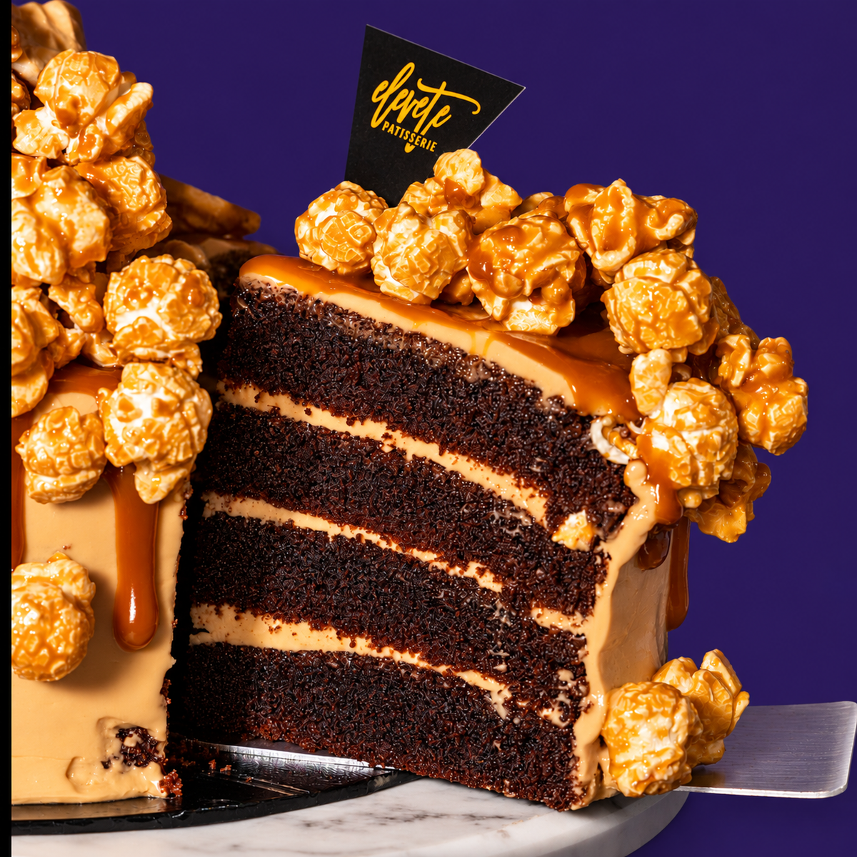 Salted Caramel Chocolate Popcorn Cake 7 Inch (1kg)