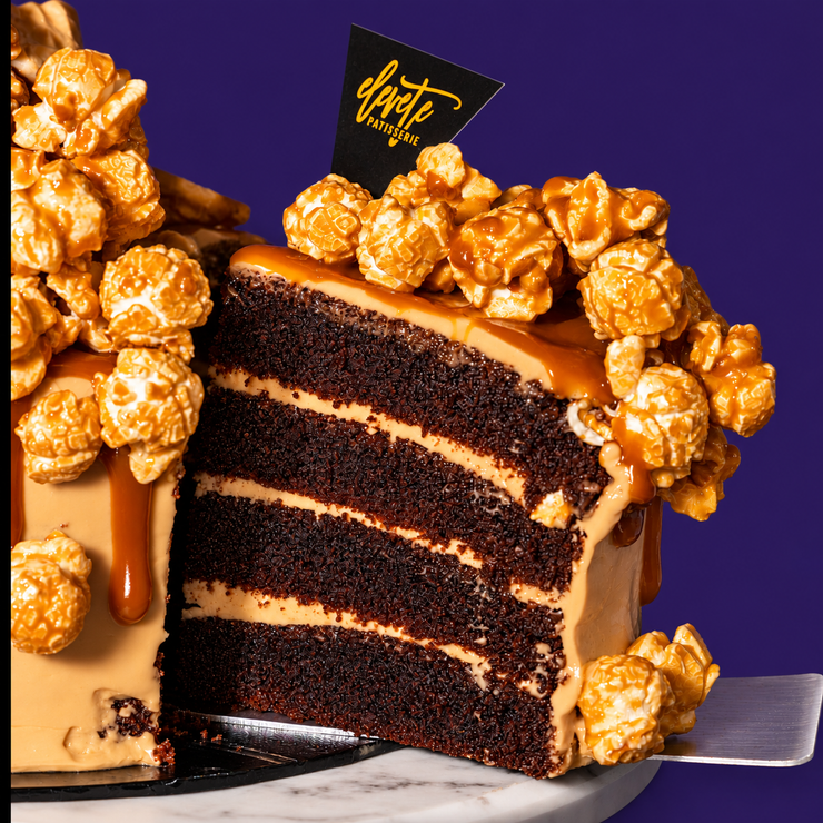Salted Caramel Chocolate Popcorn Cake 7 Inch (1kg)