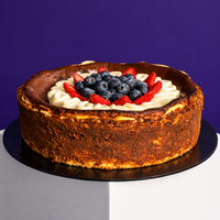 Burnt Cheesecake with Berries