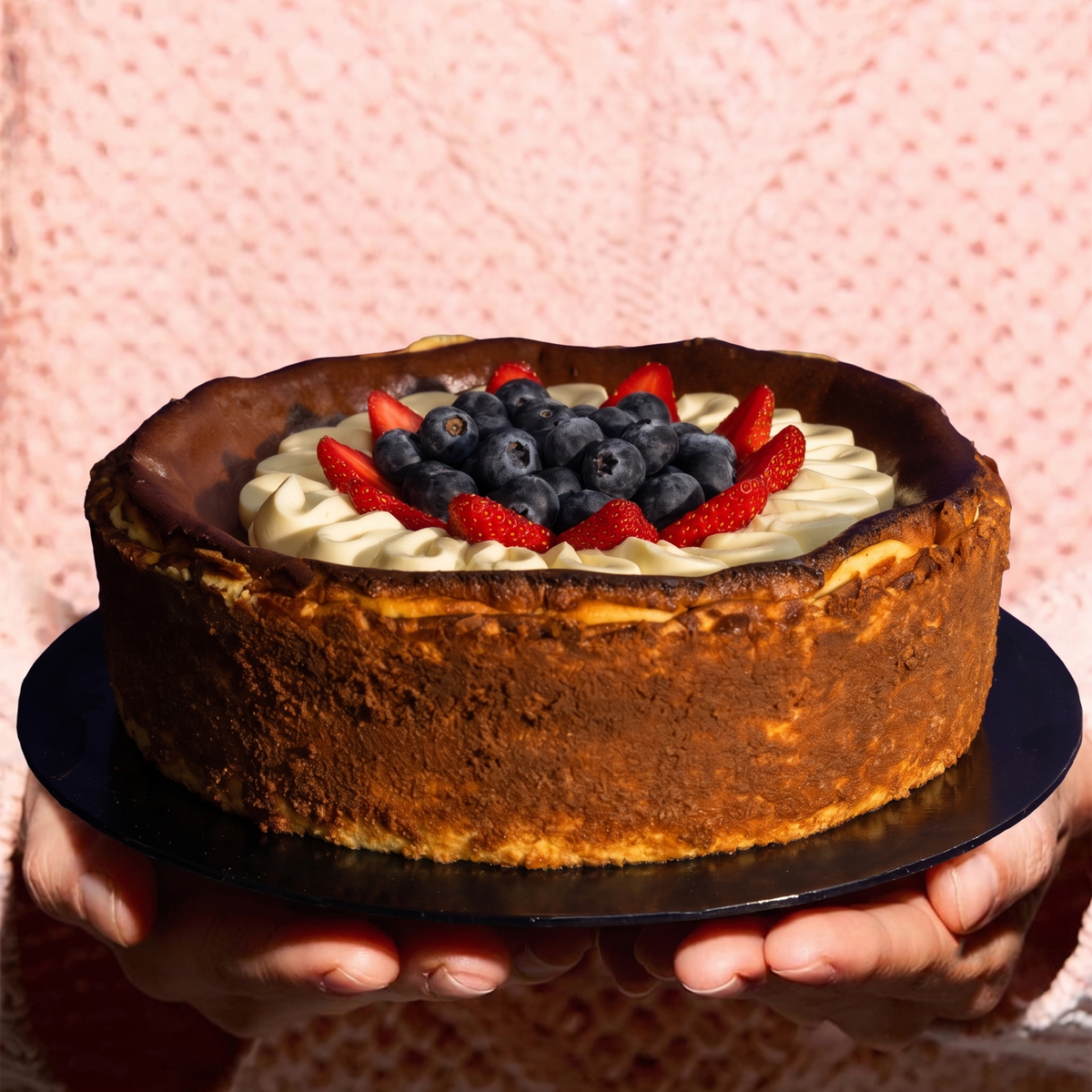 Burnt Cheesecake with Berries