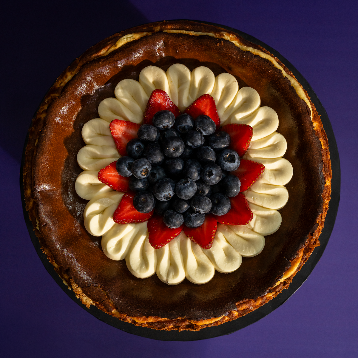 Burnt Cheesecake with Berries