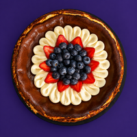Burnt Cheesecake with Berries