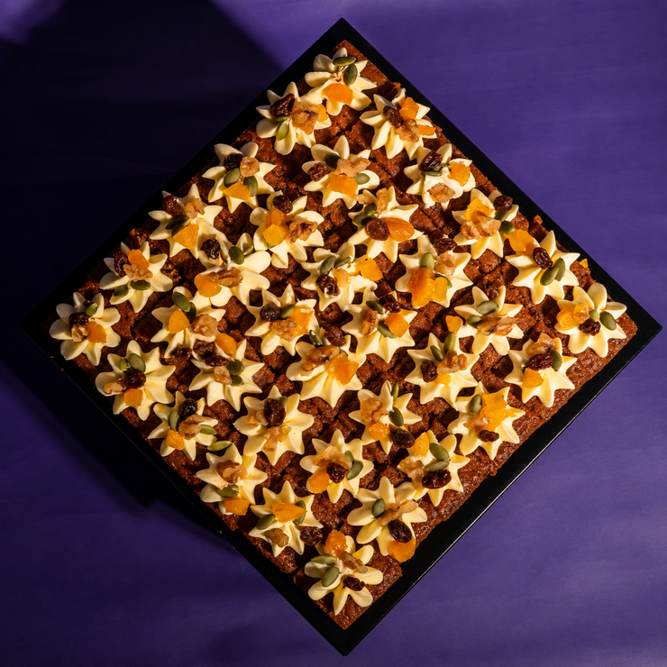 Square Sourdough Carrot Walnut Cake Bites 9 Inch (1.2kg)