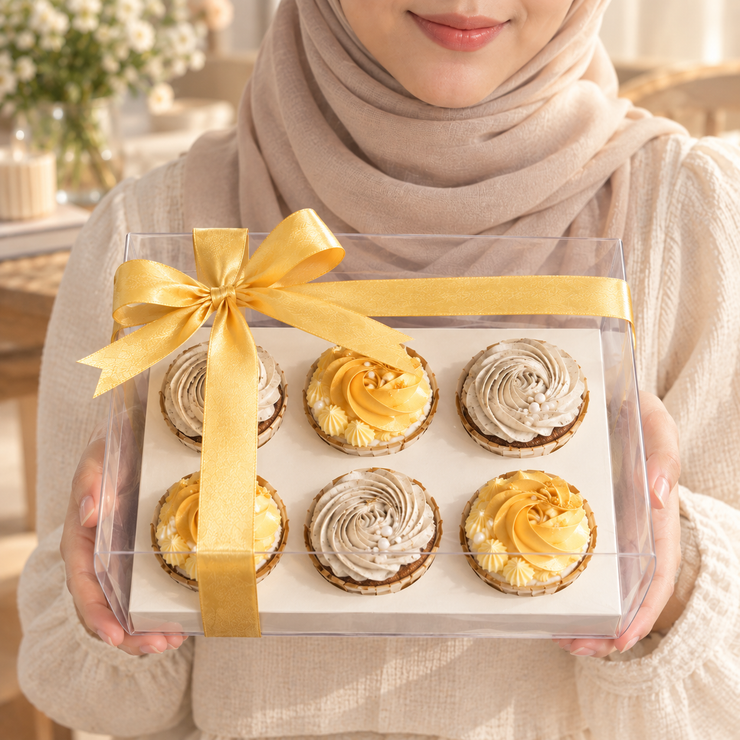 Sunny Swirl – Cupcake Gift Box (6 pcs)