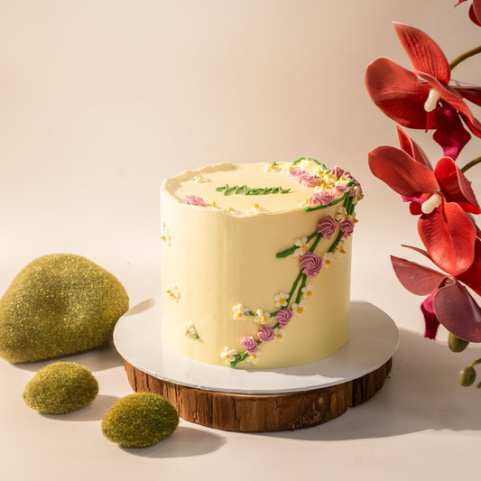 Mango Floral Buttercream Cake | 1160g ± | Mother's Day 2026