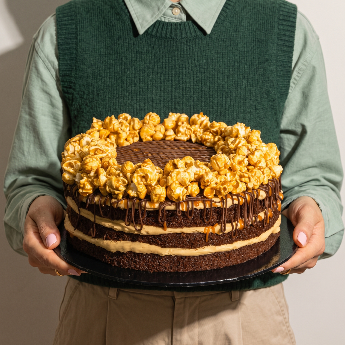Salted Caramel Chocolate Popcorn Cake 9 Inch (2kg)
