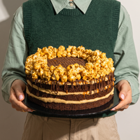 Salted Caramel Chocolate Popcorn Cake 9 Inch (2kg)