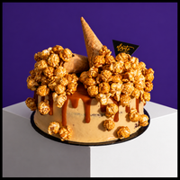 Salted Caramel Chocolate Popcorn Cake 7 Inch (1kg)
