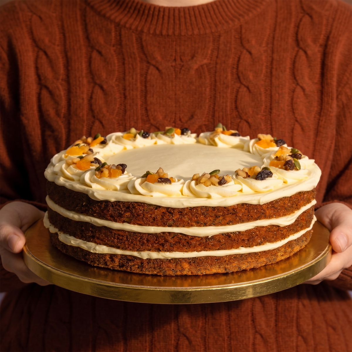 Sourdough Carrot Walnut Cake