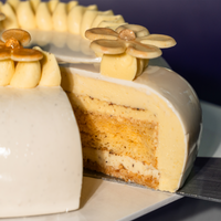 Vanilla Mirror Glaze Entremet