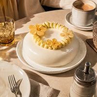 Vanilla Mirror Glaze Entremet