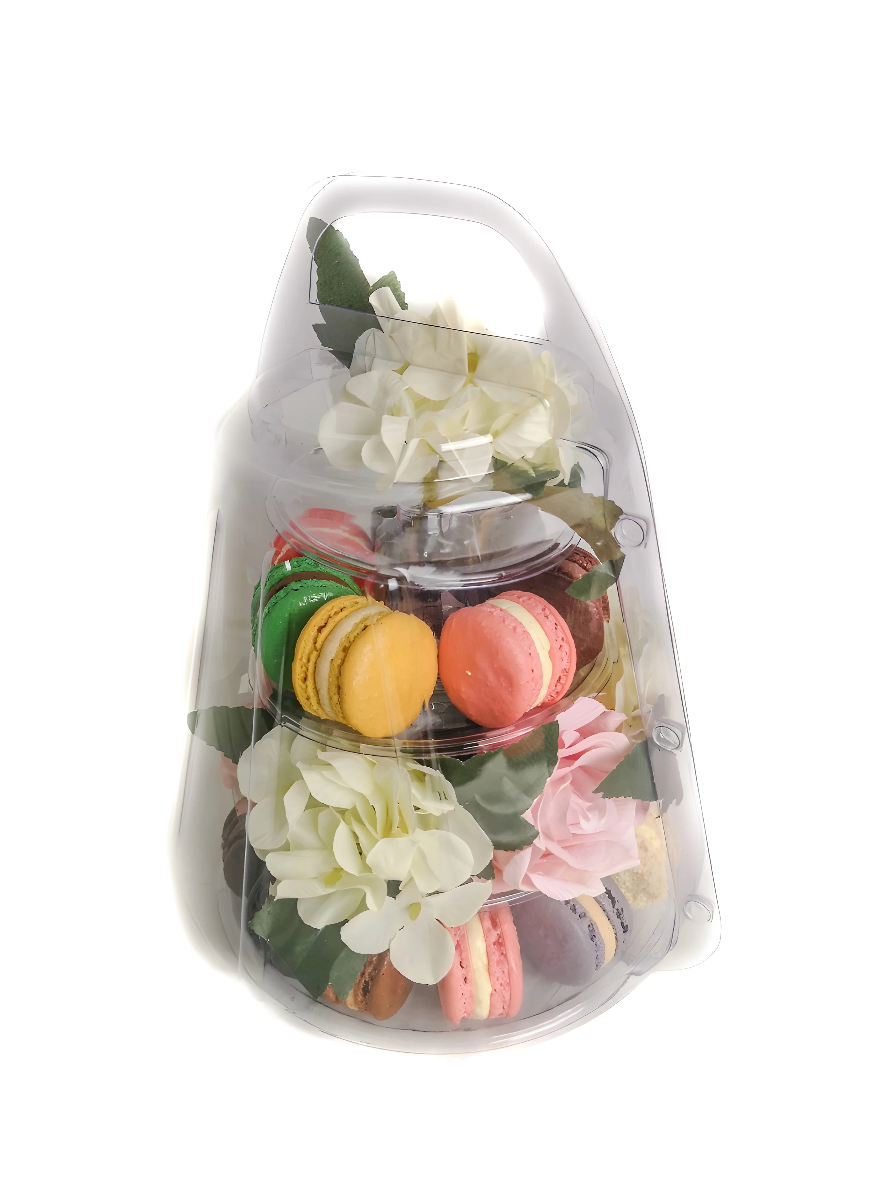 Assorted Macarons & Flower Tower