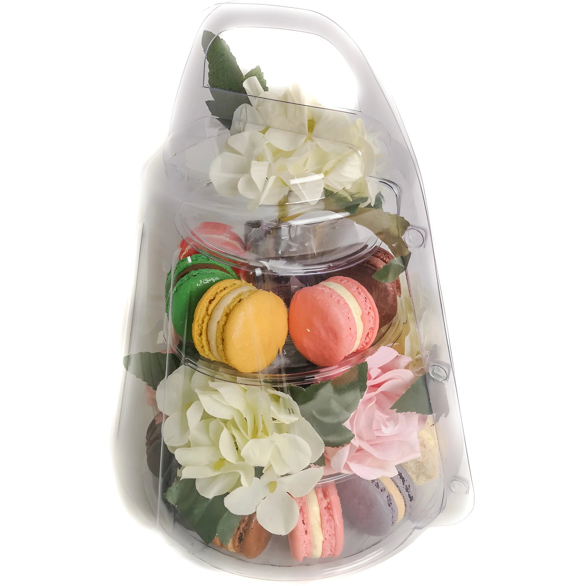 Assorted Macarons & Flower Tower