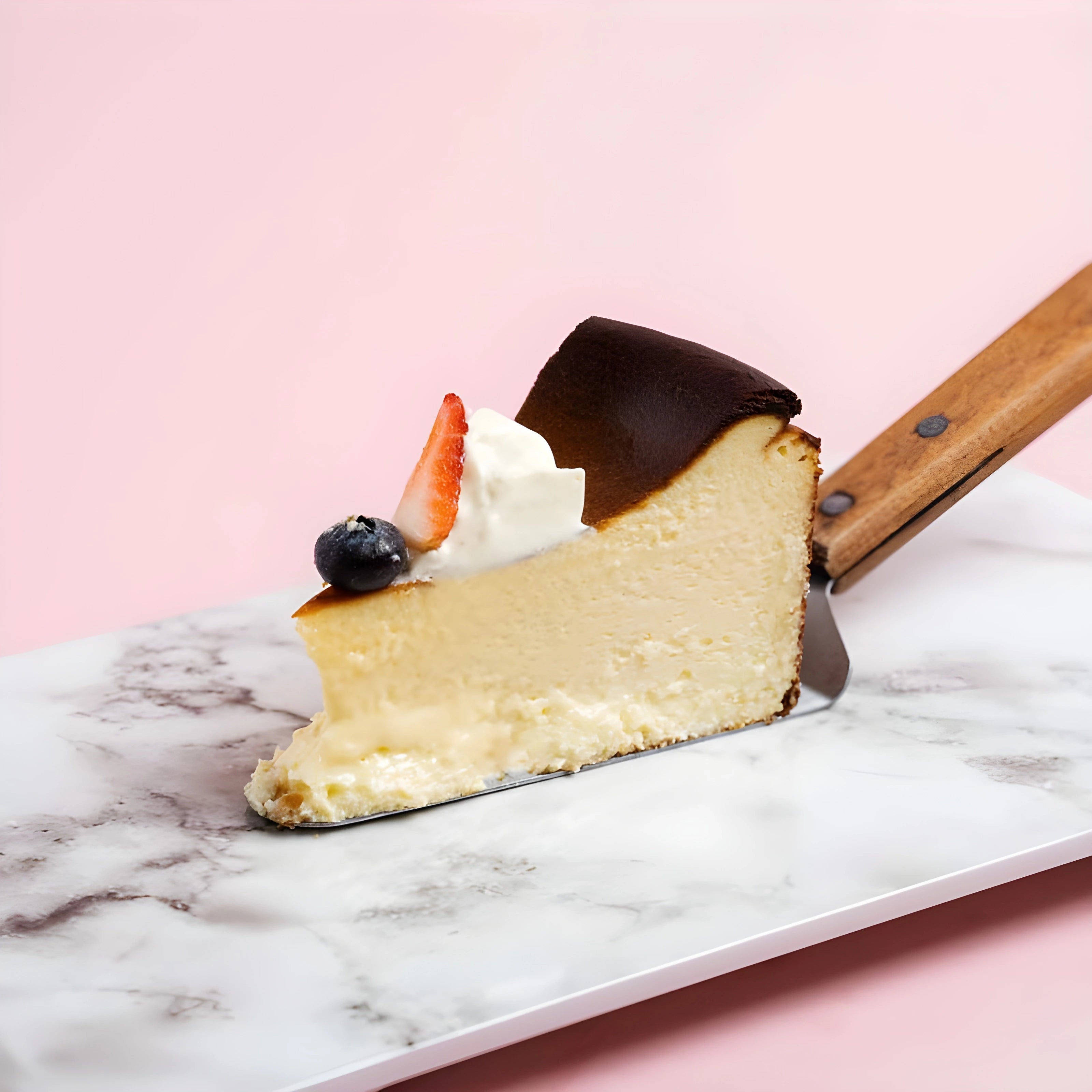 Burnt Cheesecake with Berries