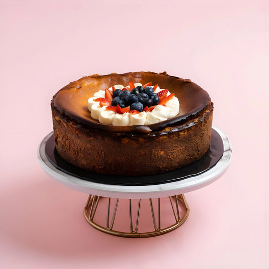 Burnt Cheesecake with Berries