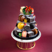 Macaron Tower with Brownies