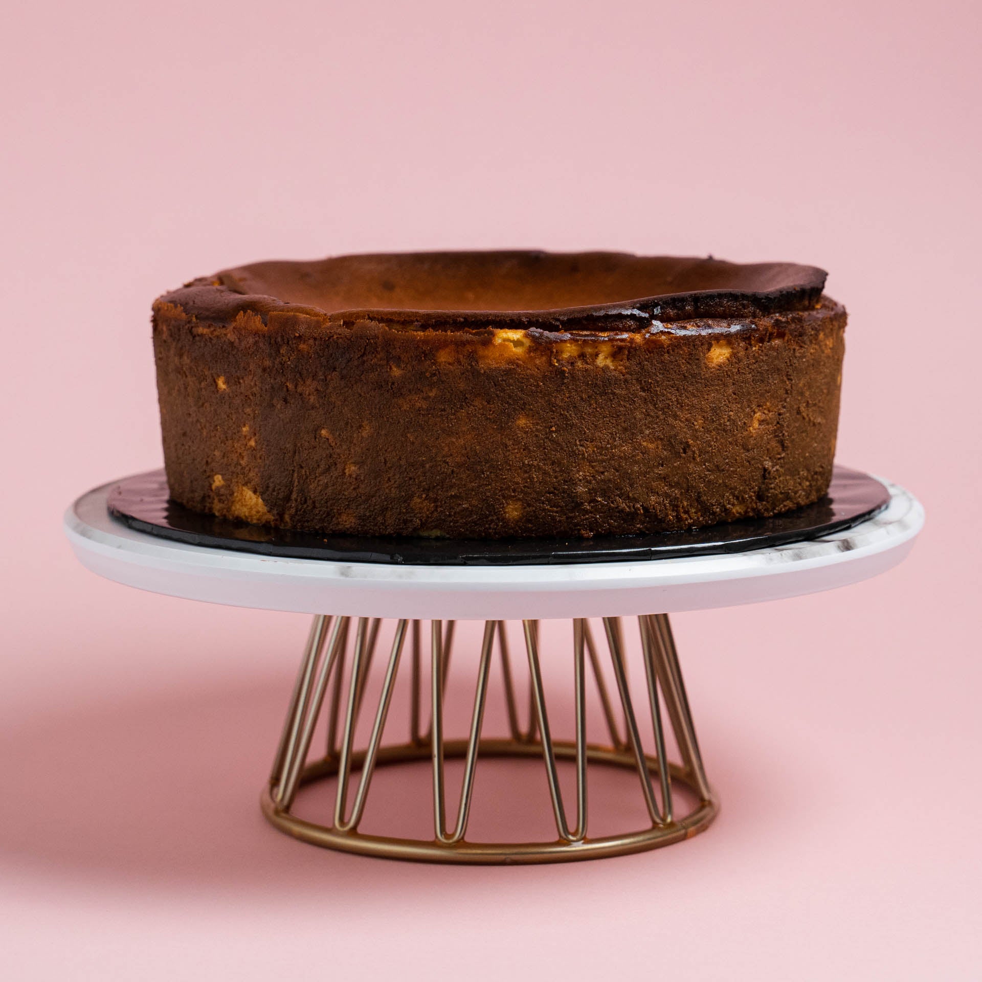 Side View  of Burnt Cheesecake Original Flavour by Elevete Patisserie