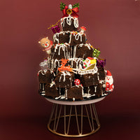 Christmas Nutella Stacked Brownies