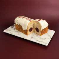 Raspberry Kaffir Lime Pound Cake with Raspberry Jam & Lime Glaze