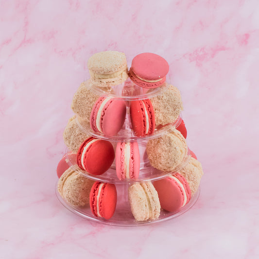 Macaron Pink Blossom Tower of 25 Assorted Macarons