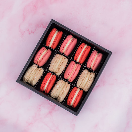 Assorted Macarons - Box of 12 Pink Blossom