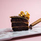 Serving Size for 1 Slice of Salted Caramel Chocolate 9 Inch Cake with Popcorns on Top by Elevete Patisserie