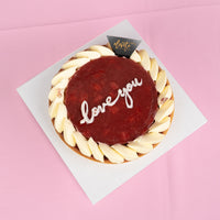 Valentine's Strawberry Tart & Fresh Flowers Bundle
