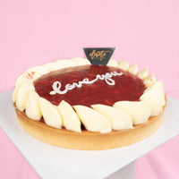 Valentine's Strawberry Tart & Fresh Flowers Bundle