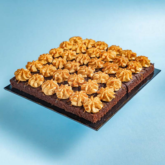 Square Salted Caramel Chocolate Cake Bites 9 Inch (1.2kg)